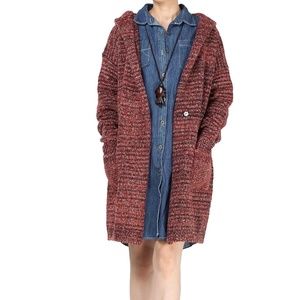 Mordenmiss Women's Long Sleeve Sweater Hoodie Cardigan Coat.